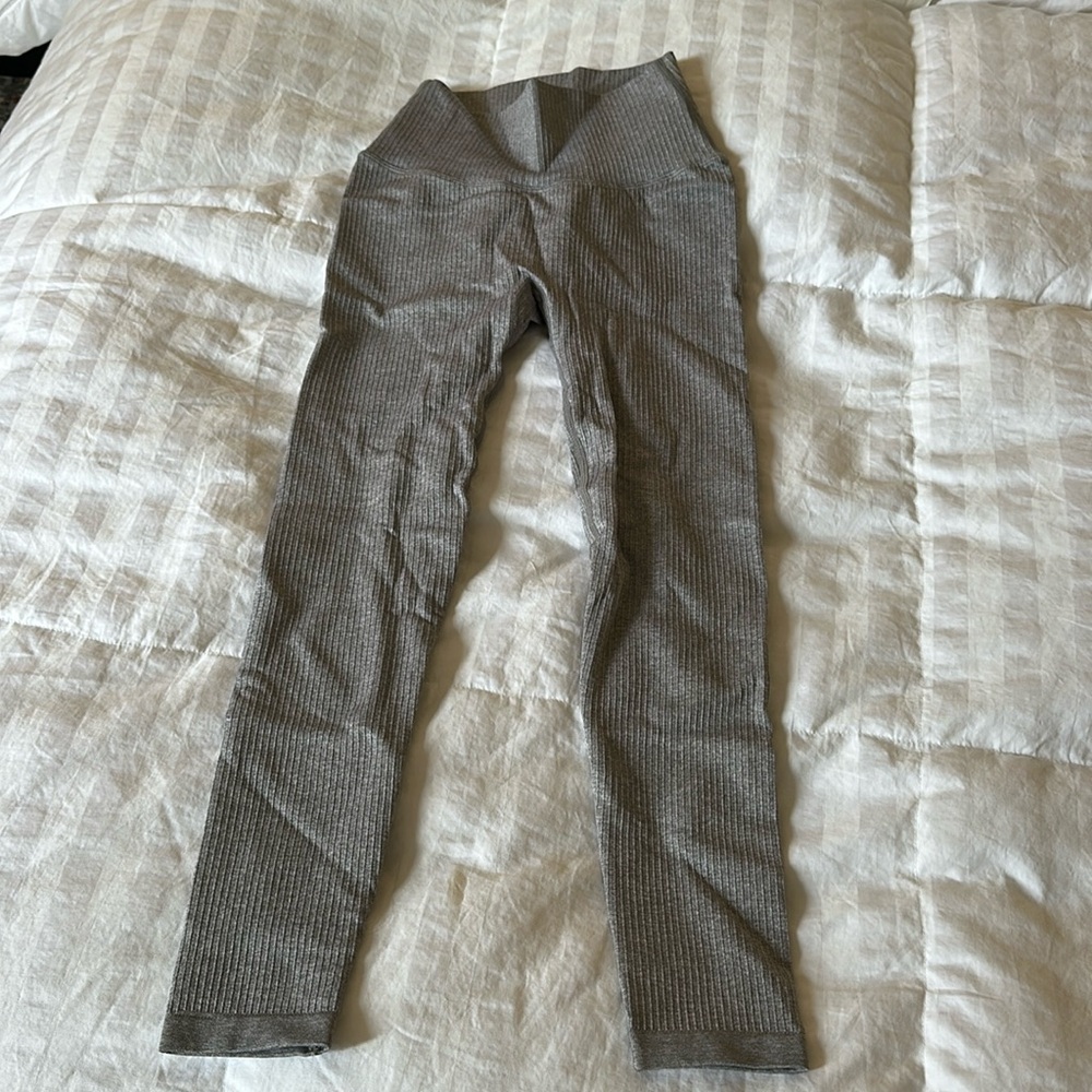 Balance Athletica Linear Pant Ribbed Legging Still Gray Size  Medium